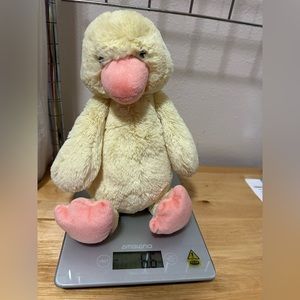 Jellycat London Bashful Duck Duckling Yellow Orange Plush Medium 12" Stuffed Toy